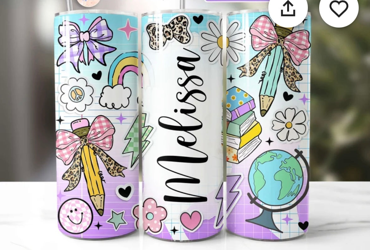 Custom Teacher 20oz cup!