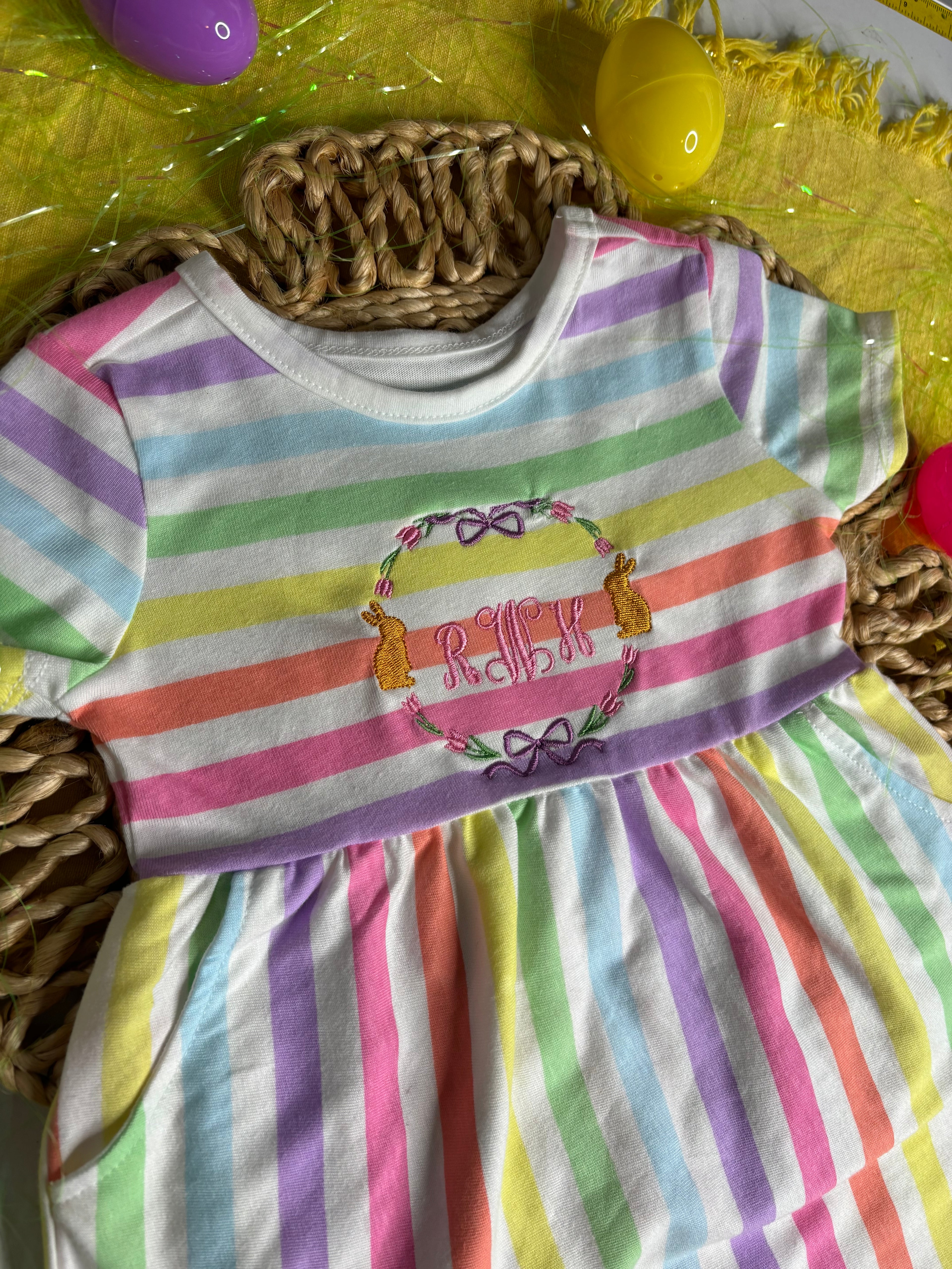 Monogrammed Spring Dress 🐰💕