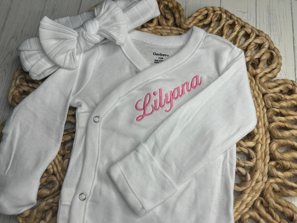Coming Home Embroidered Long Sleeve Onesie!