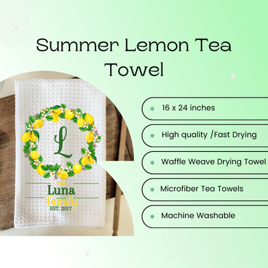 Summer Lemon Tea Towel