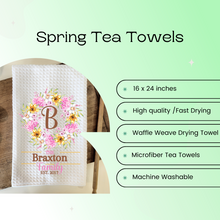 Load image into Gallery viewer, Spring Flowers Towel