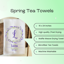 Load image into Gallery viewer, Lavender in Spring Towel