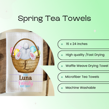 Load image into Gallery viewer, Bunny Spring Tea Towel