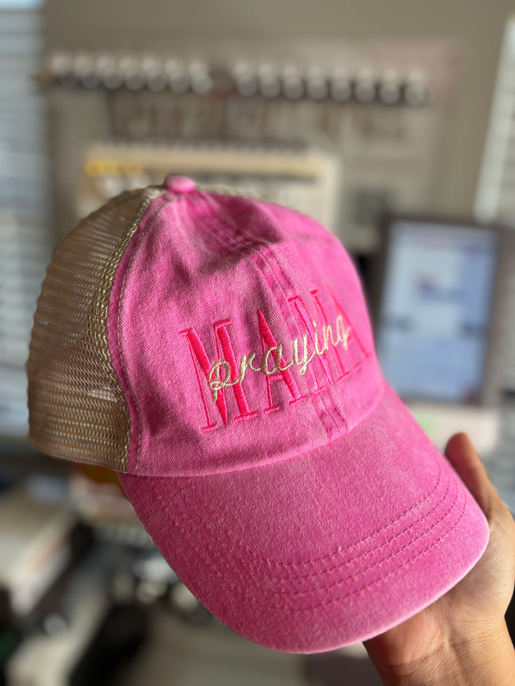 Praying Mama Embroidered Hat💕