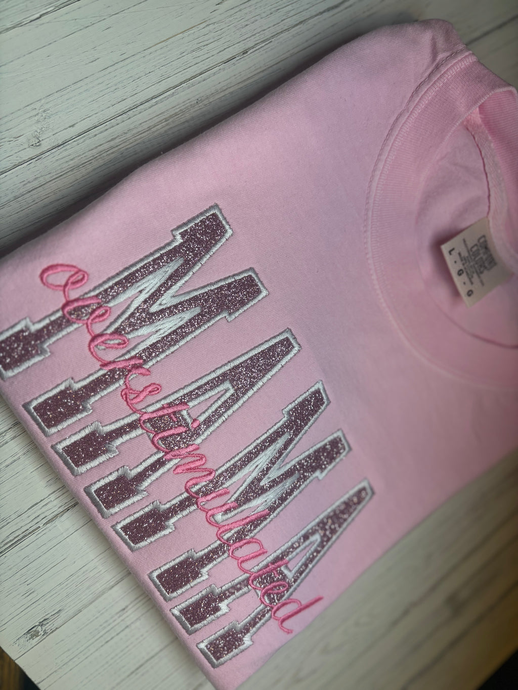 Overstimulated Mama! Embroidered T-Shirt