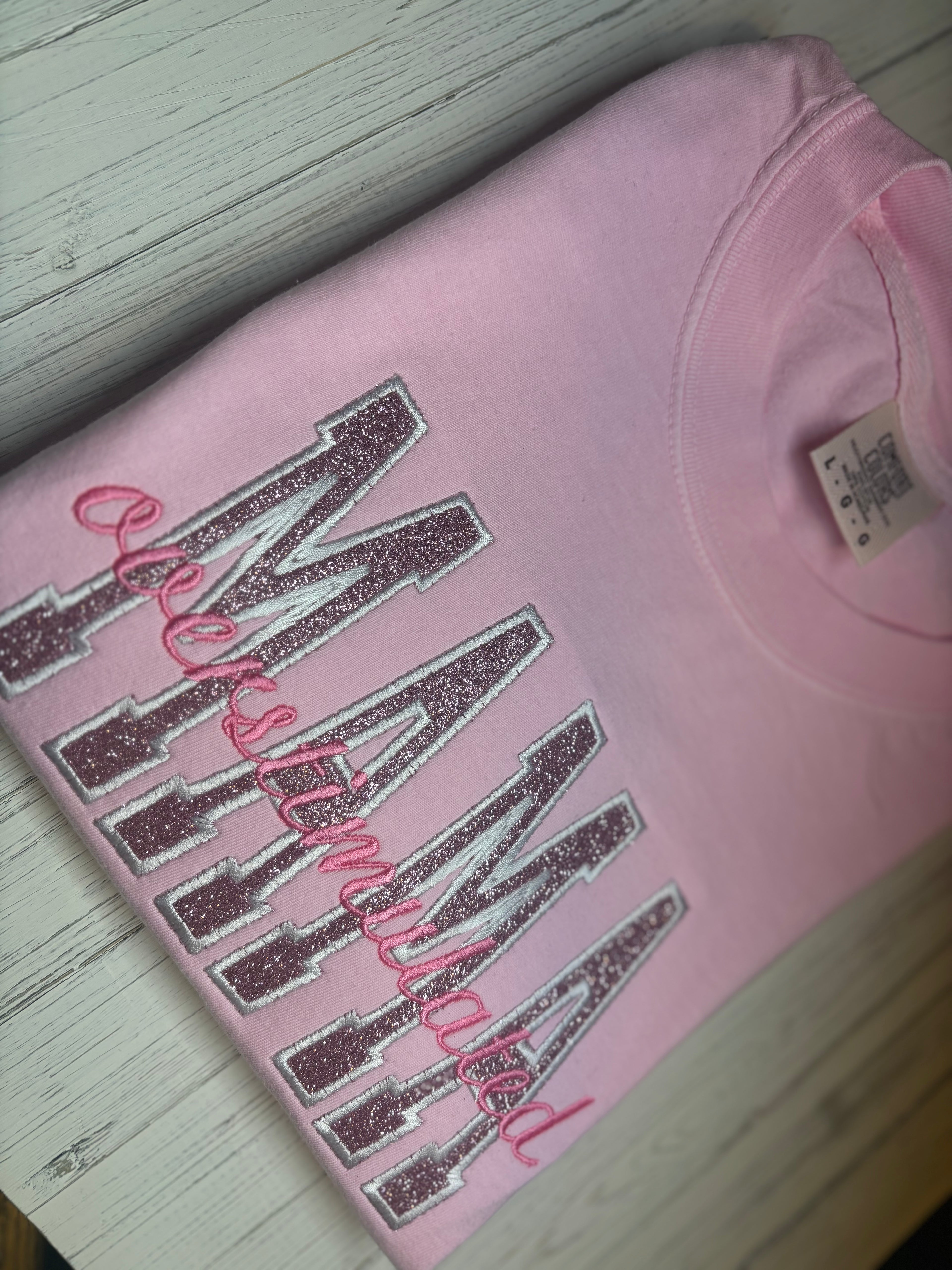 Overstimulated Mama! Embroidered T-Shirt