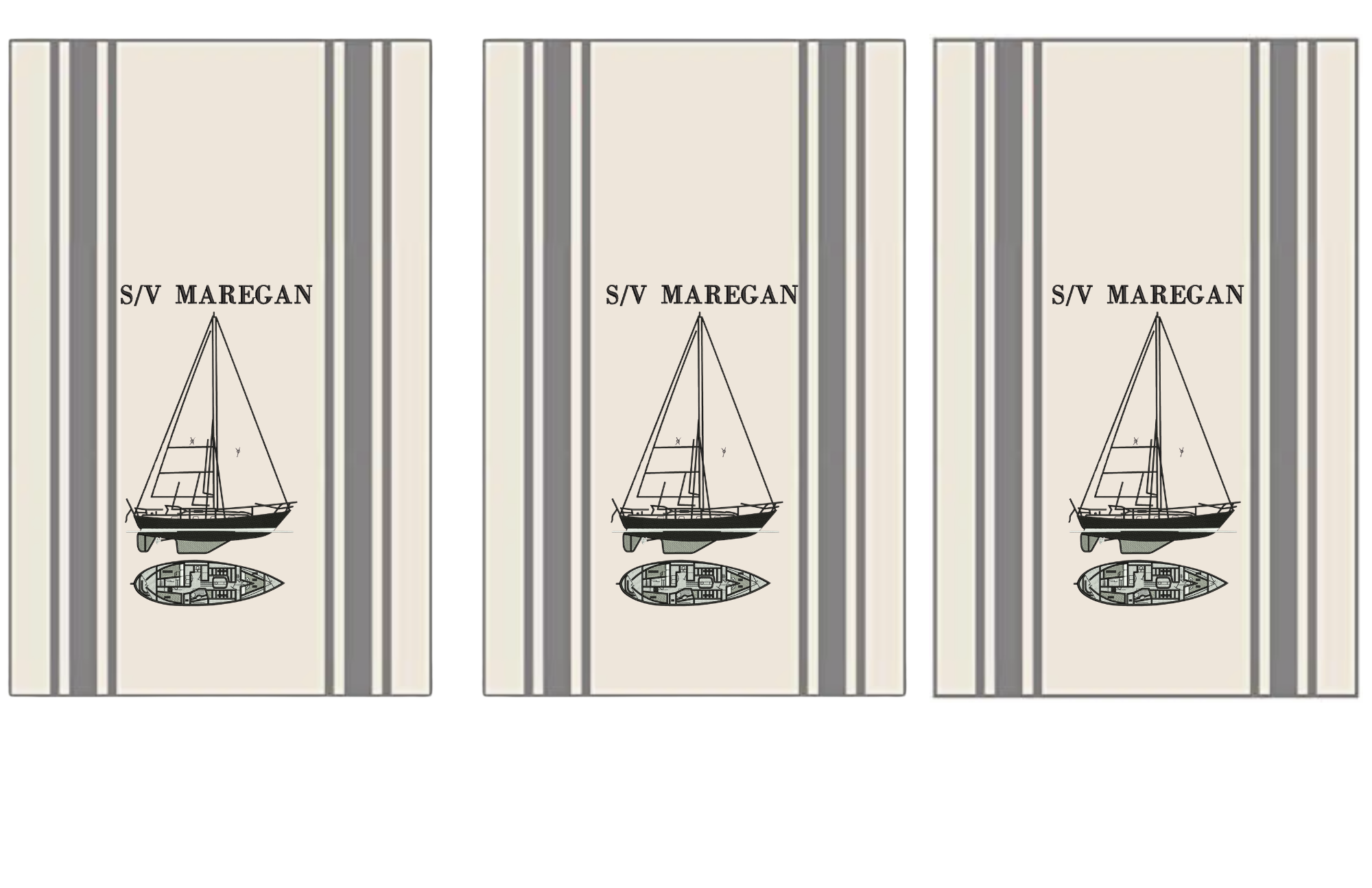 Custom Boat 3pcs towel set!