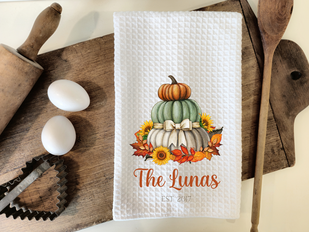 Custom Fall Tea Towel!