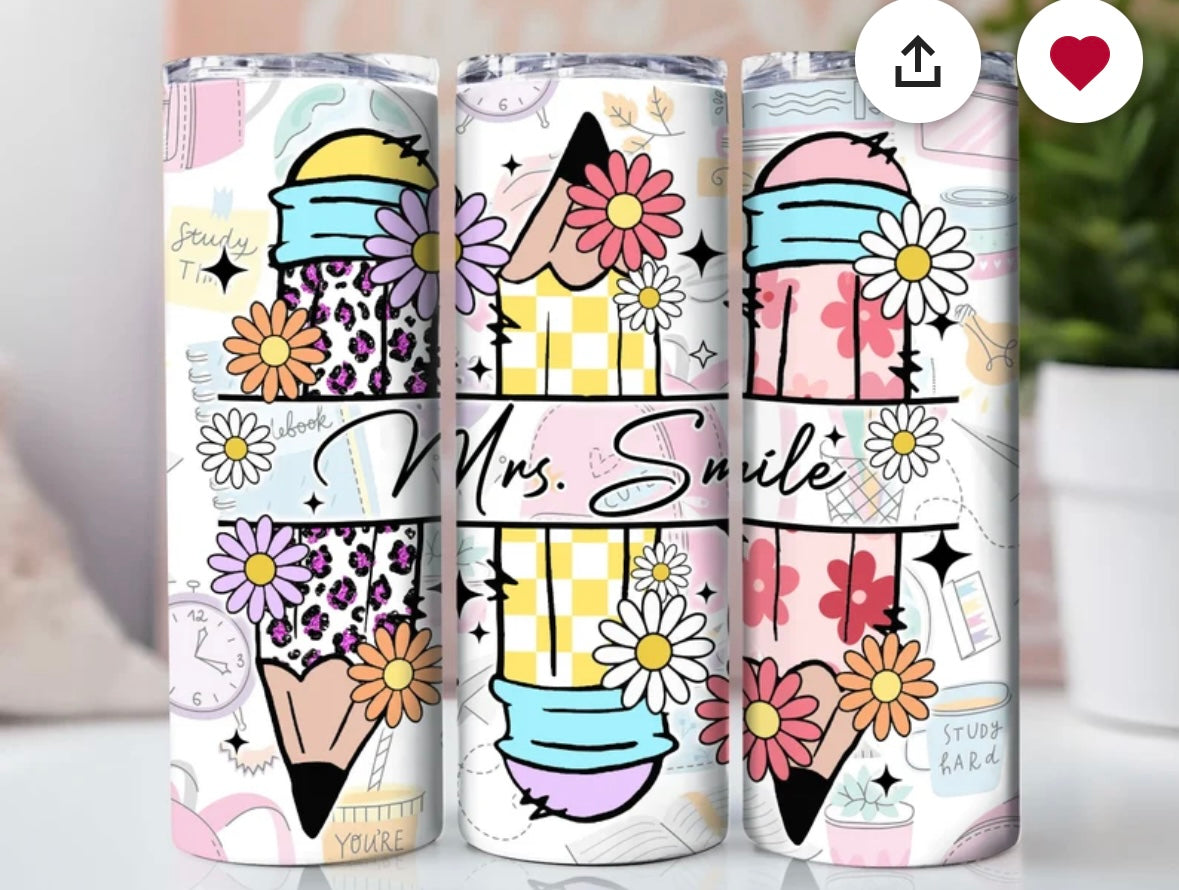 Custom Teacher 20oz cup!