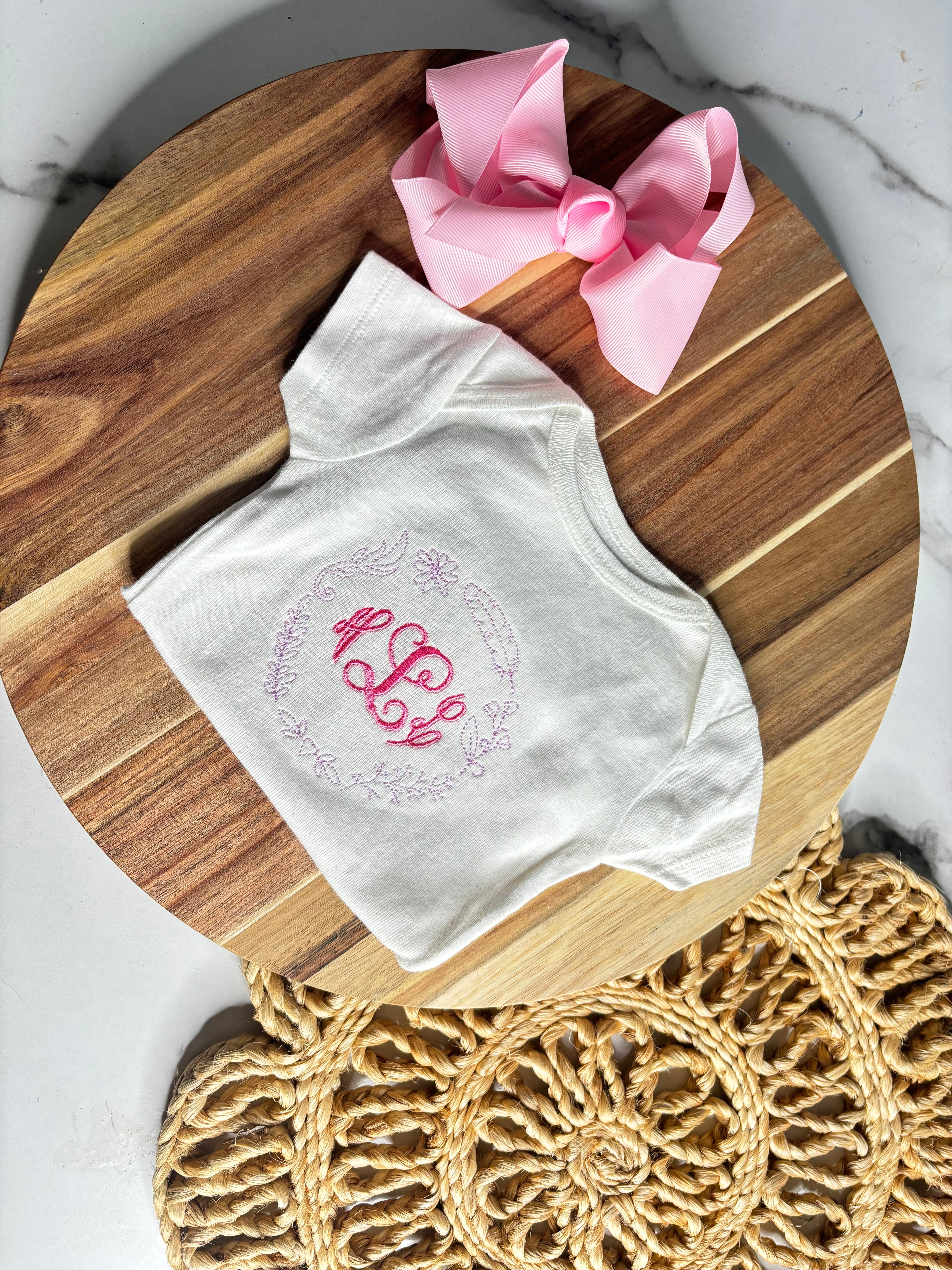 Monogrammed onesie!
