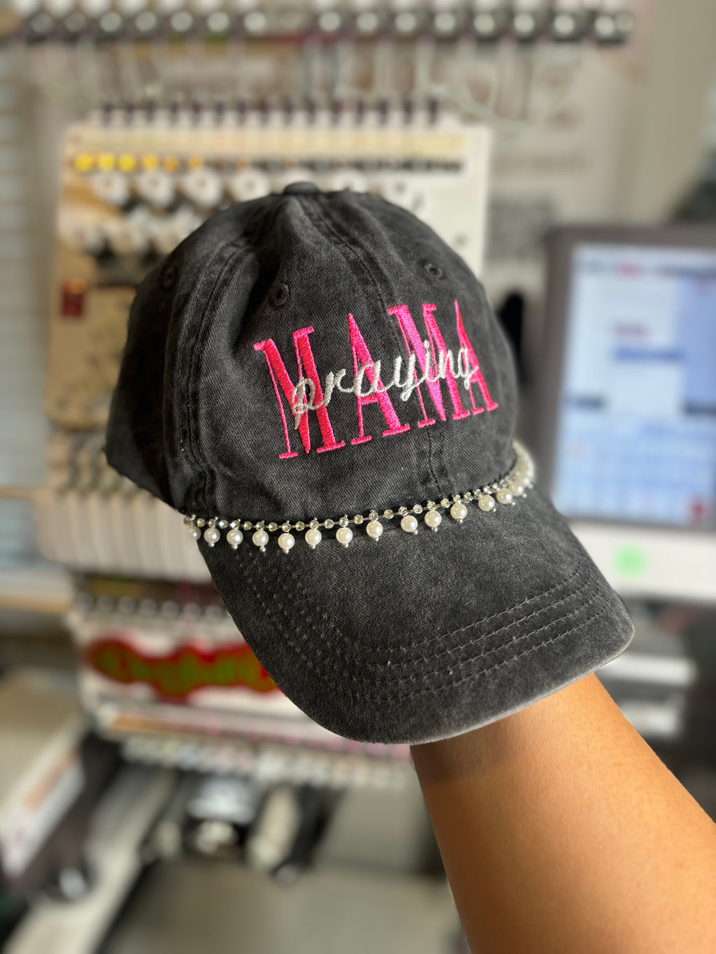 Praying Mama Embroidered Hat💕