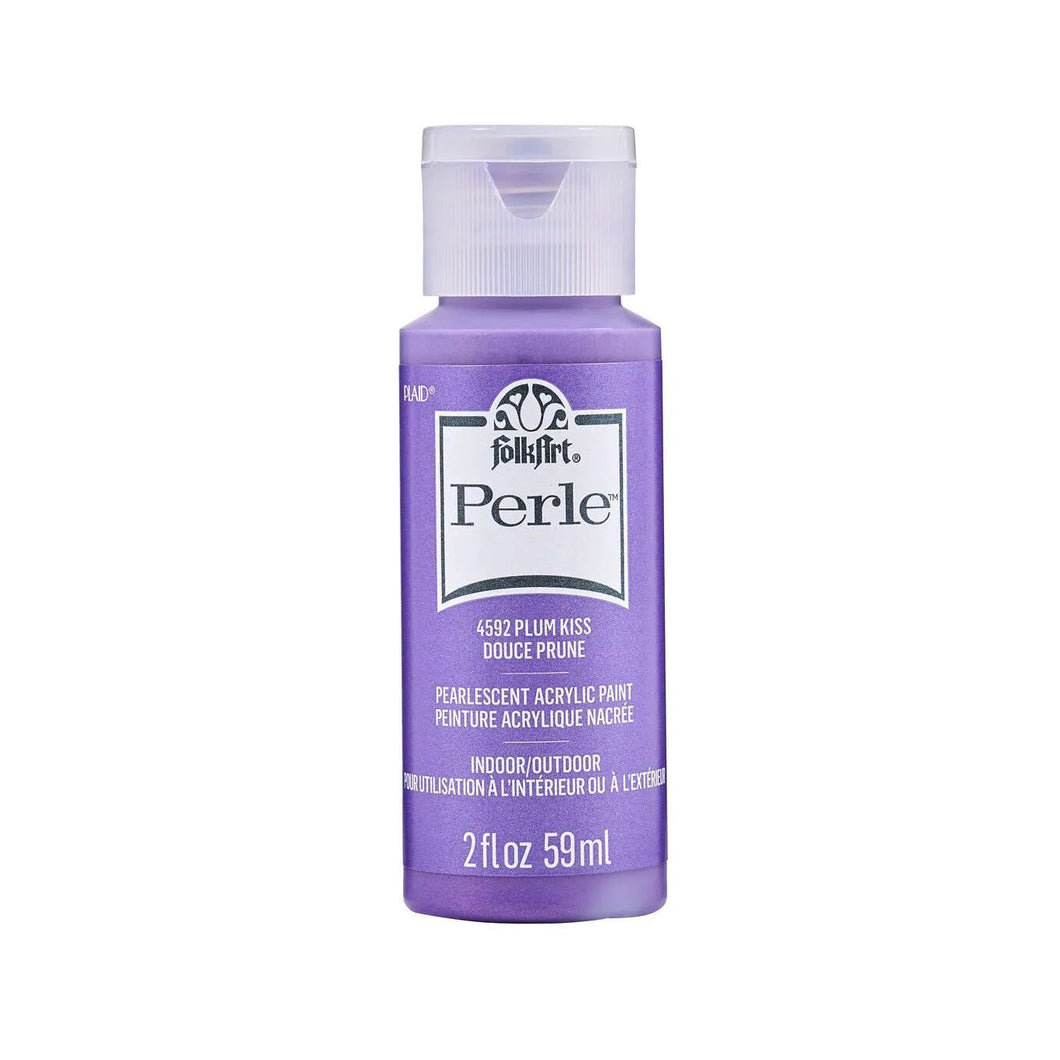 FolkArt Perle Acrylic Paint - Plum Kiss