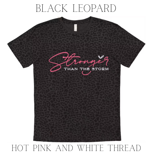 Stronger Than The Storm Embroidered T-Shirt