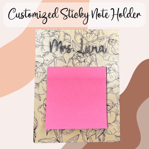 Custom wood notepad holder