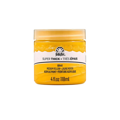 FolkArt Super Thick Acrylic Paint - Medium Yellow