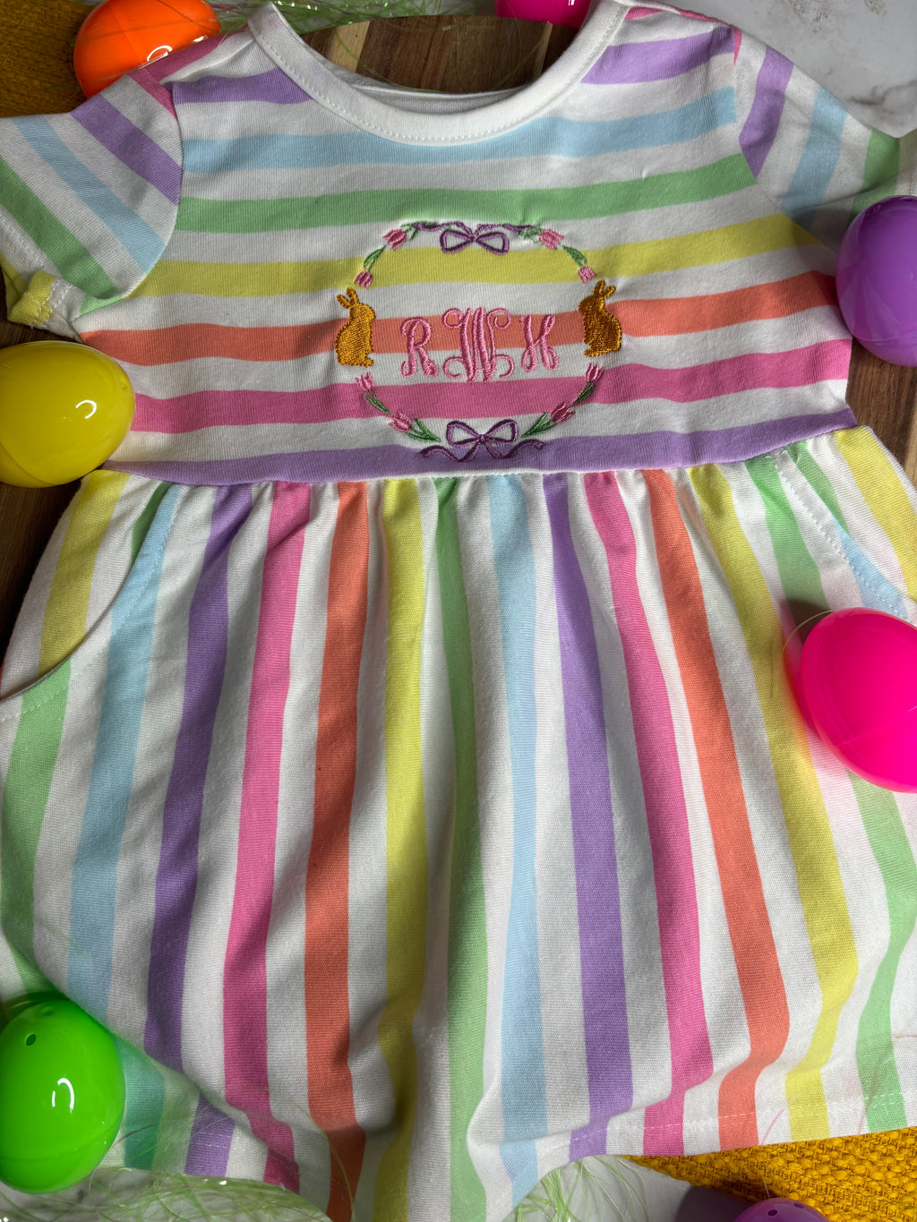 Monogrammed Spring Dress 🐰💕