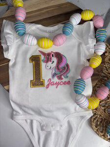 Unicorn Birthday Onesie!