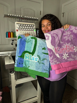 Kids Embroidered Towel 30x60!
