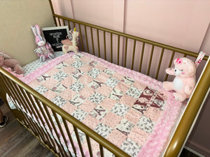 Butterflies in Paris Baby Quilt