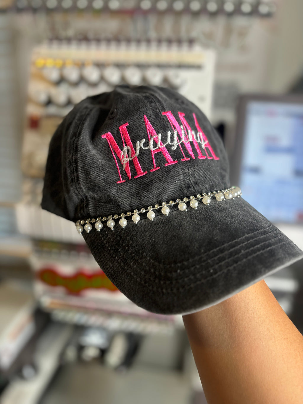 Praying Mama Embroidered Hat💕