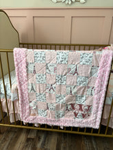 Load image into Gallery viewer, Butterflies in Paris Baby Quilt