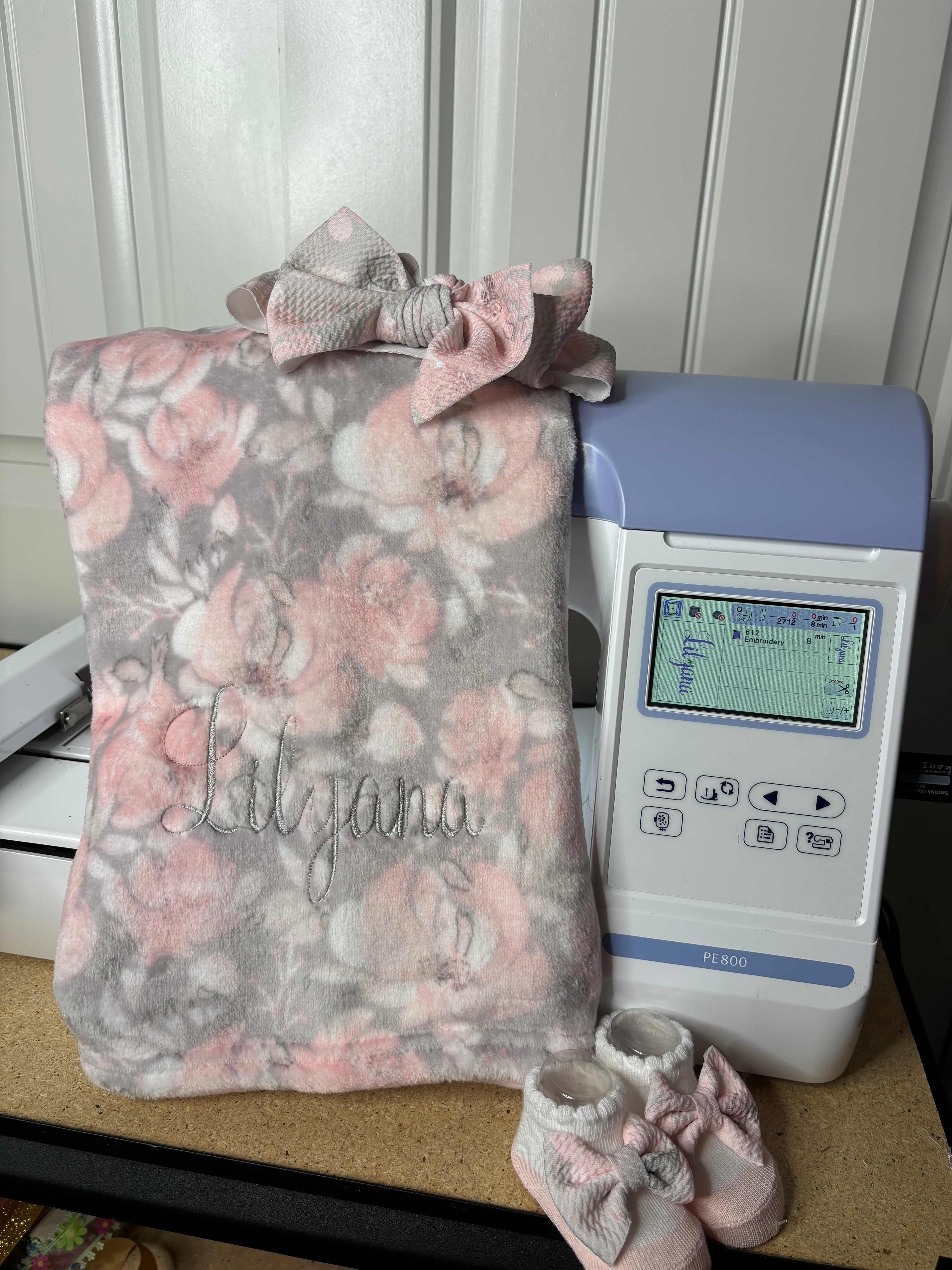 Embroidered baby blanket!