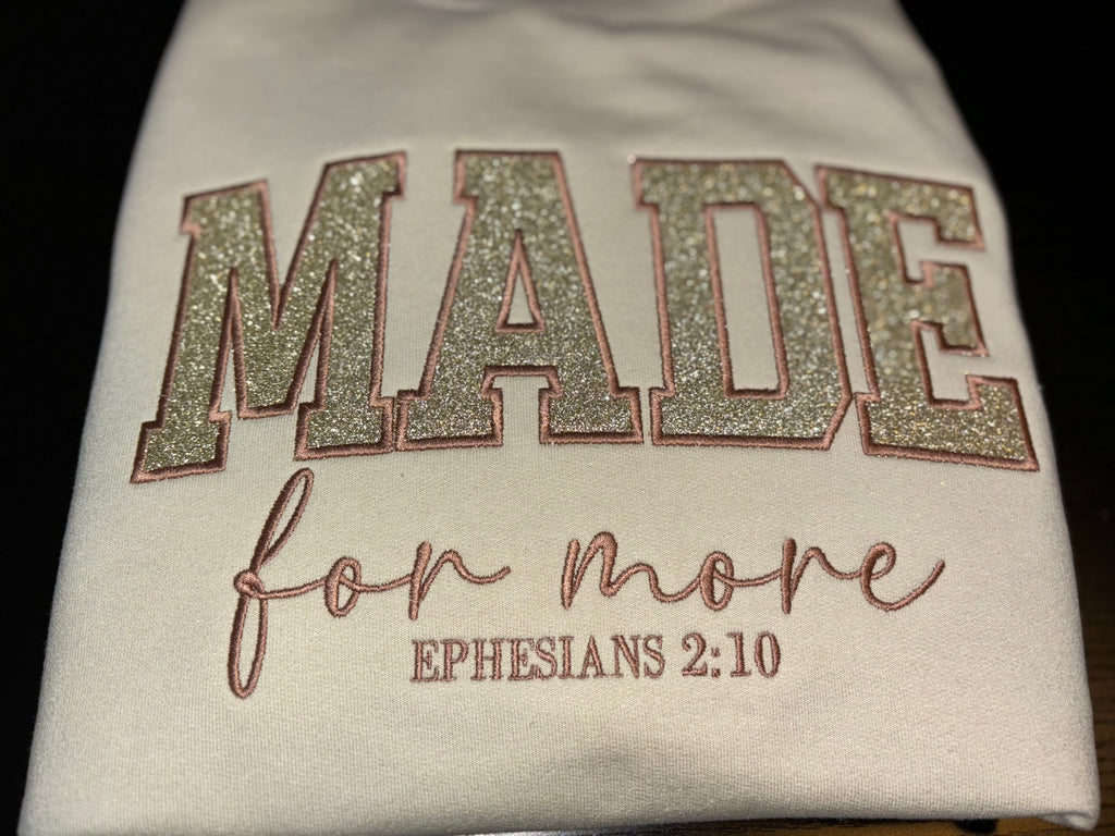 Made for More! Embroidered Crewneck