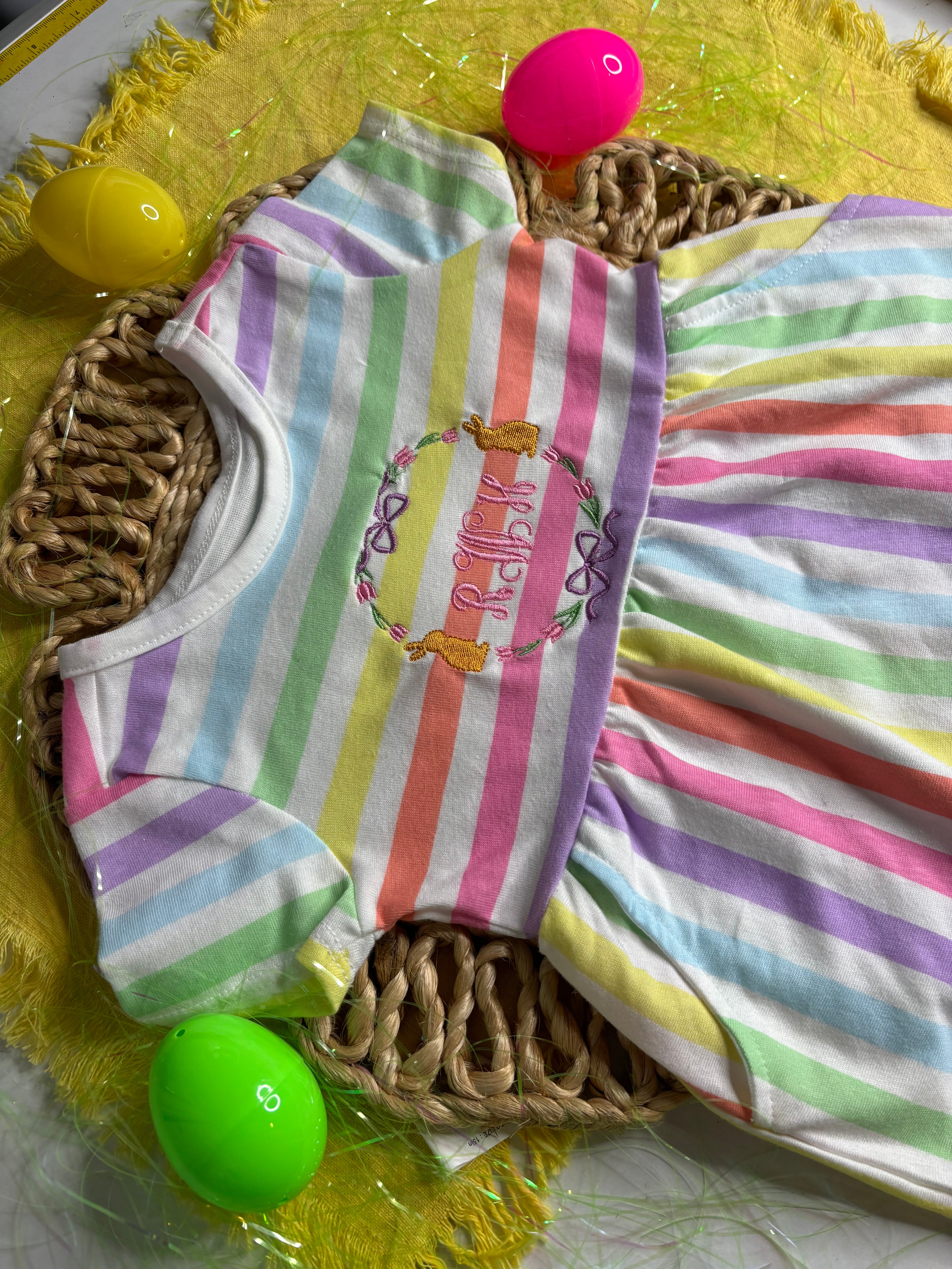 Monogrammed Spring Dress 🐰💕