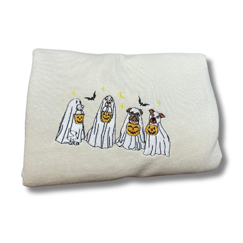 Spooky Dog Embroidered Crewneck 👻