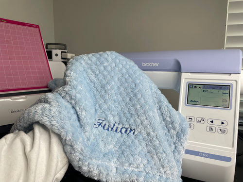 Embroidered baby blanket!