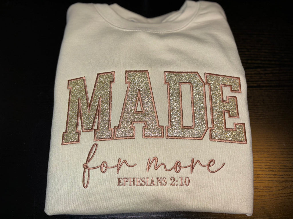 Made for More! Embroidered Crewneck