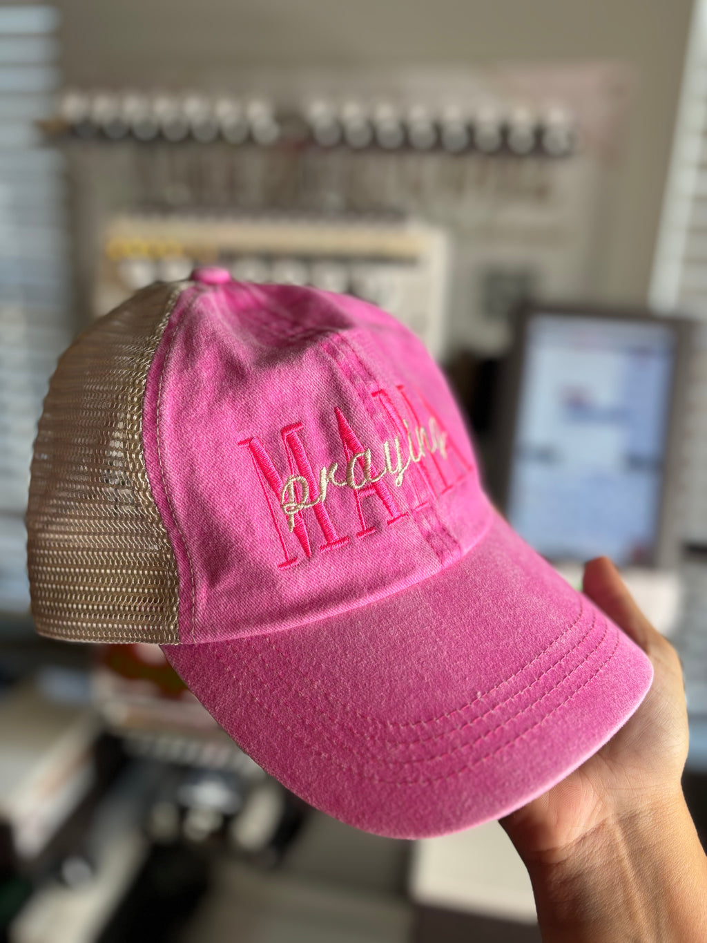 Praying Mama Embroidered Hat💕