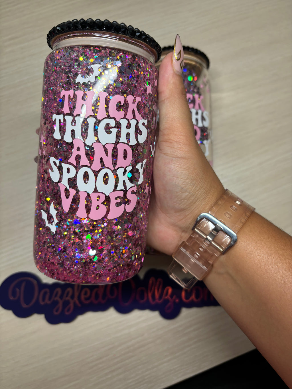 Spooky Glass Cup Thick Thighs