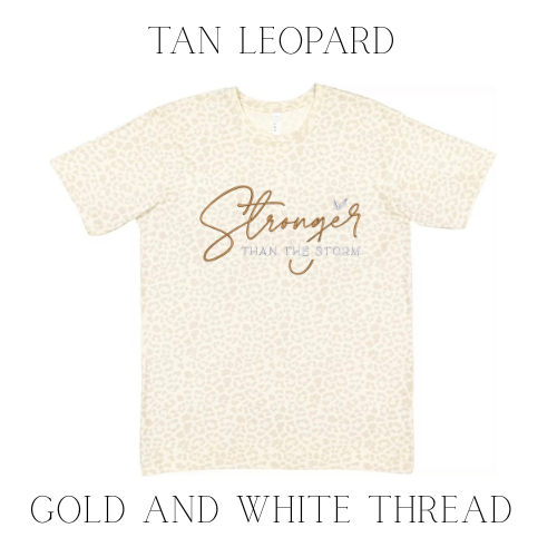 Stronger Than The Storm Embroidered T-Shirt