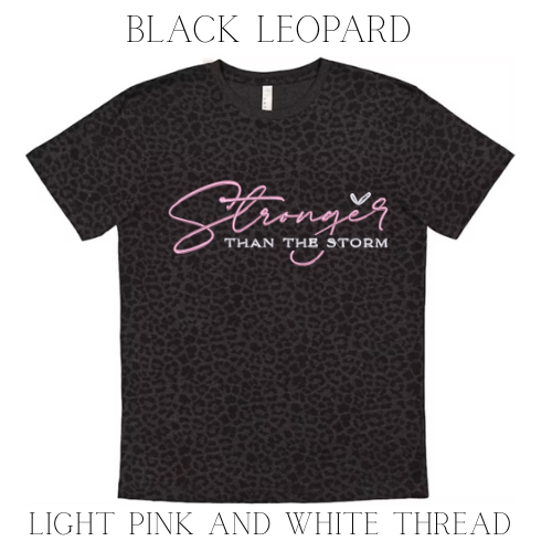 Stronger Than The Storm Embroidered T-Shirt