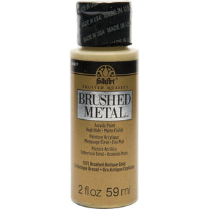 FolkArt Brushed Metallics Acrylic Paint - Antique Gold