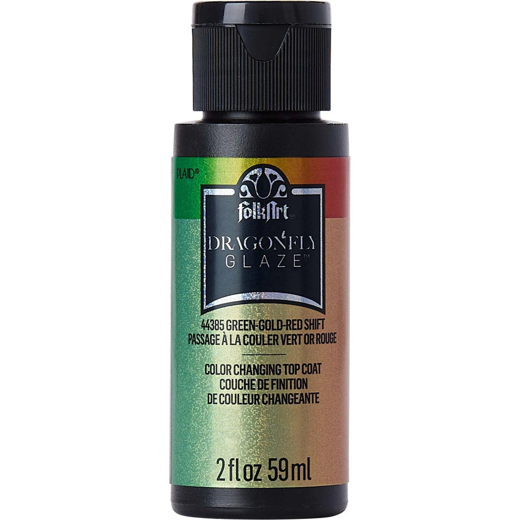 FolkArt Dragonfly Glaze - Green Gold Red Shift