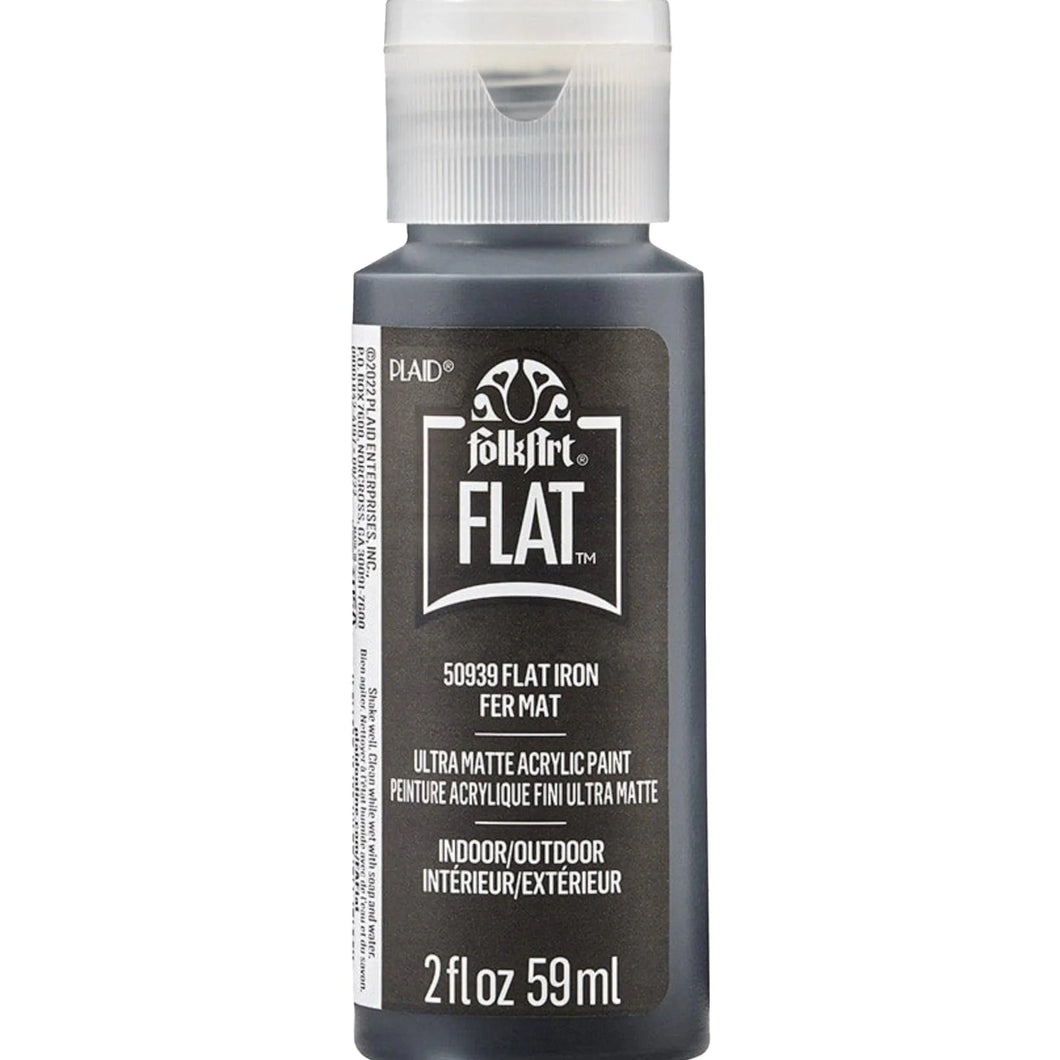 FolkArt Flat Ultra Matte Acrylic Paint - Flat Iron