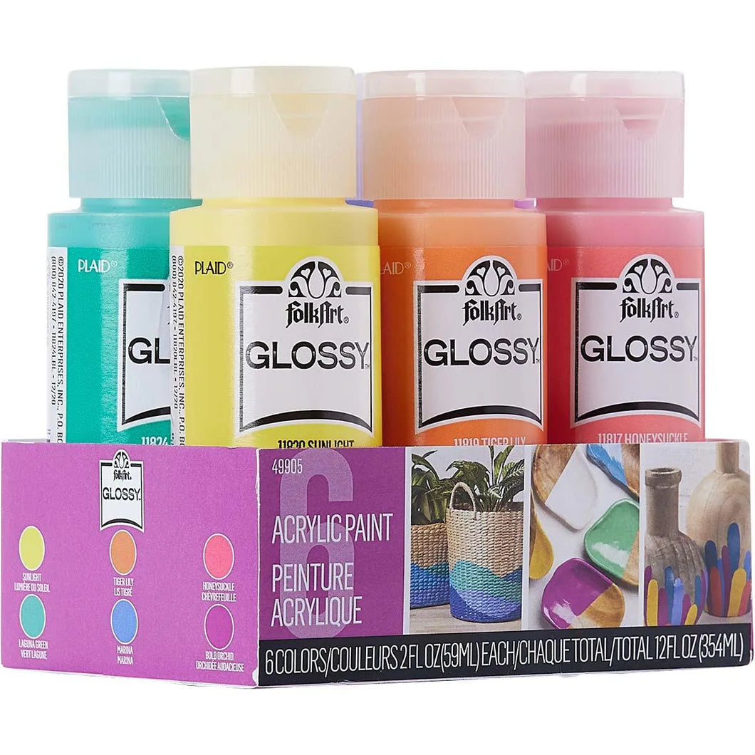 FolkArt Glossy Acrylic Paint Set