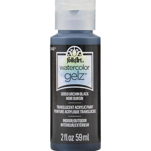 FolkArt Watercolor Gelz Acrylic Paint - Urchin Black