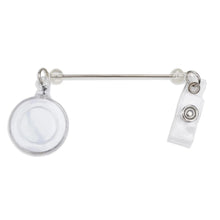 Load image into Gallery viewer, Barbell Bead Holder Badge Reel - Clear