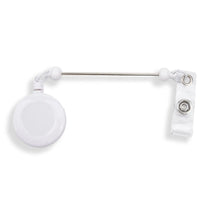 Load image into Gallery viewer, Barbell Bead Holder Badge Reel - White