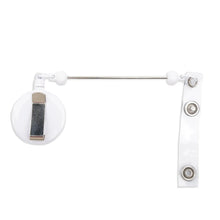 Load image into Gallery viewer, Barbell Bead Holder Badge Reel - White