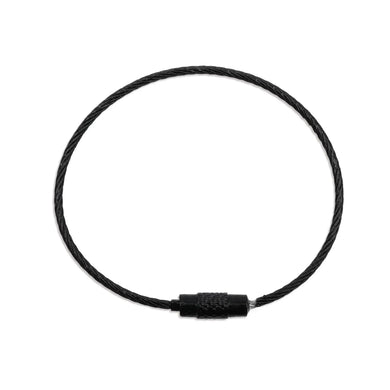 Beadable Charm Tumbler Cable - Black (5 Cables)