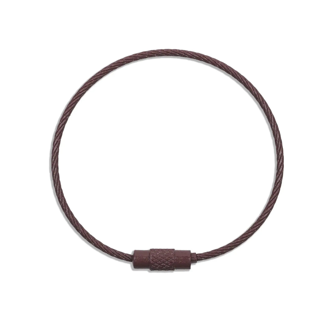 Beadable Charm Tumbler Cable - Brown (5 Cables)