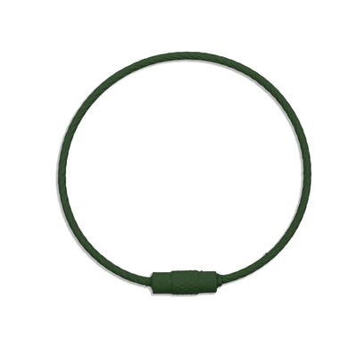 Beadable Charm Tumbler Cable - Dark Green (5 Cables)