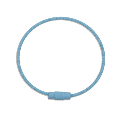 Beadable Charm Tumbler Cable - Light Blue (5 Cables)