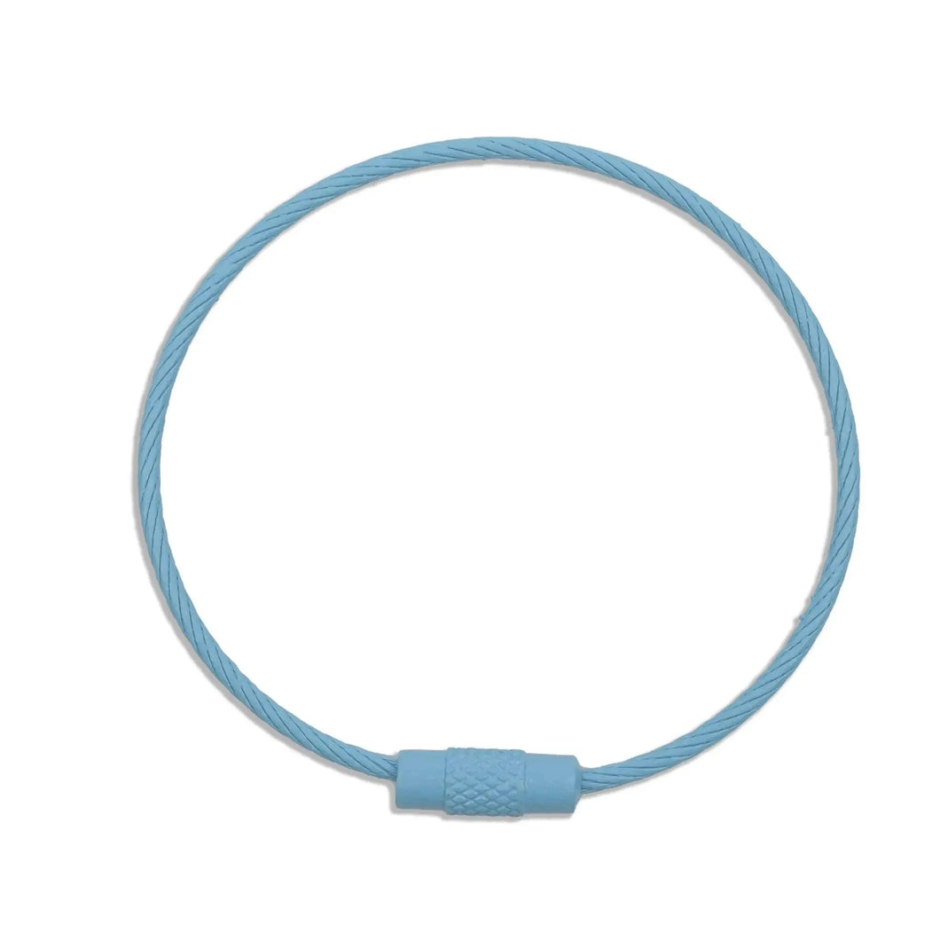 Beadable Charm Tumbler Cable - Light Blue (5 Cables)