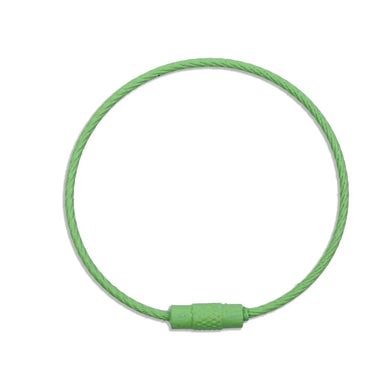 Beadable Charm Tumbler Cable - Light Green (5 Cables)