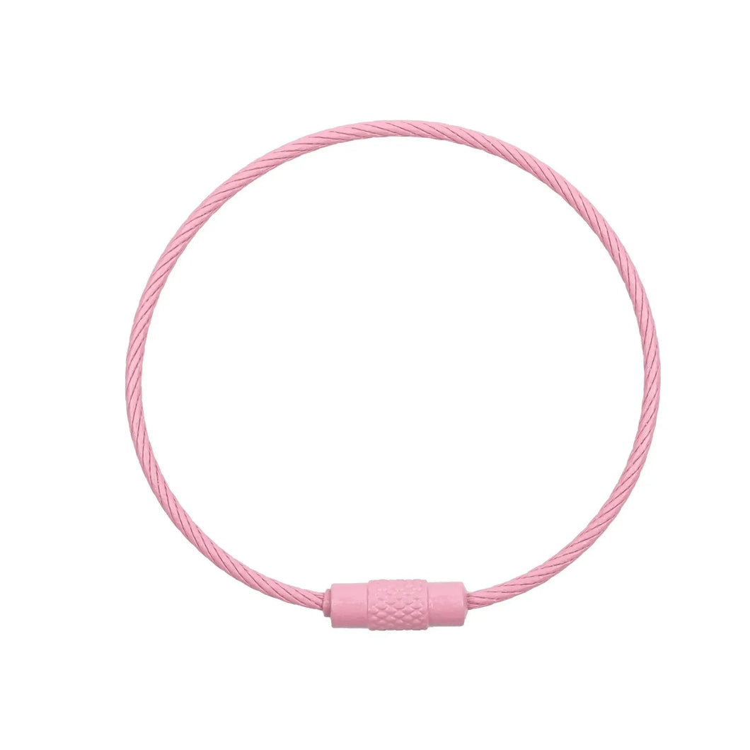 Beadable Charm Tumbler Cable - Light Pink (5 Cables)
